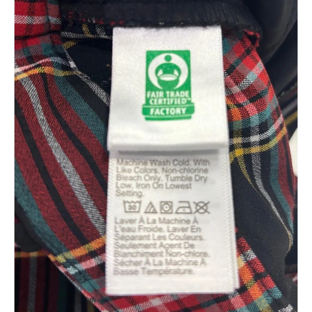 J. CREW Women's Size 4P Black Stewart‎ Tartan Stretch 